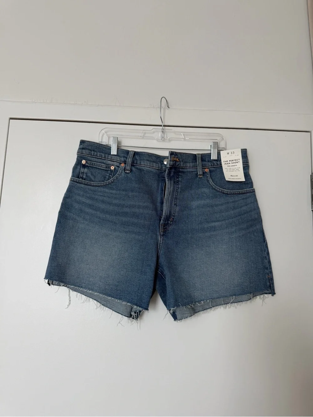 Madewell Dark Blue Denim Cutoff Shorts